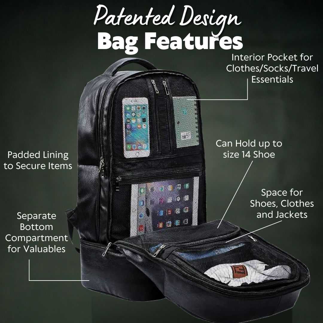 Baby Blue Leather Patented Carry-On Backpack (Only 300 Made)