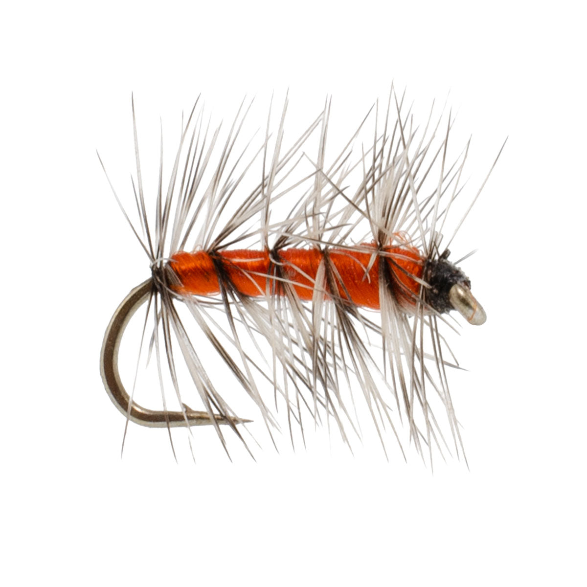 Orange Asher Midge Trout Dry Fly - 6 Flies Size 18