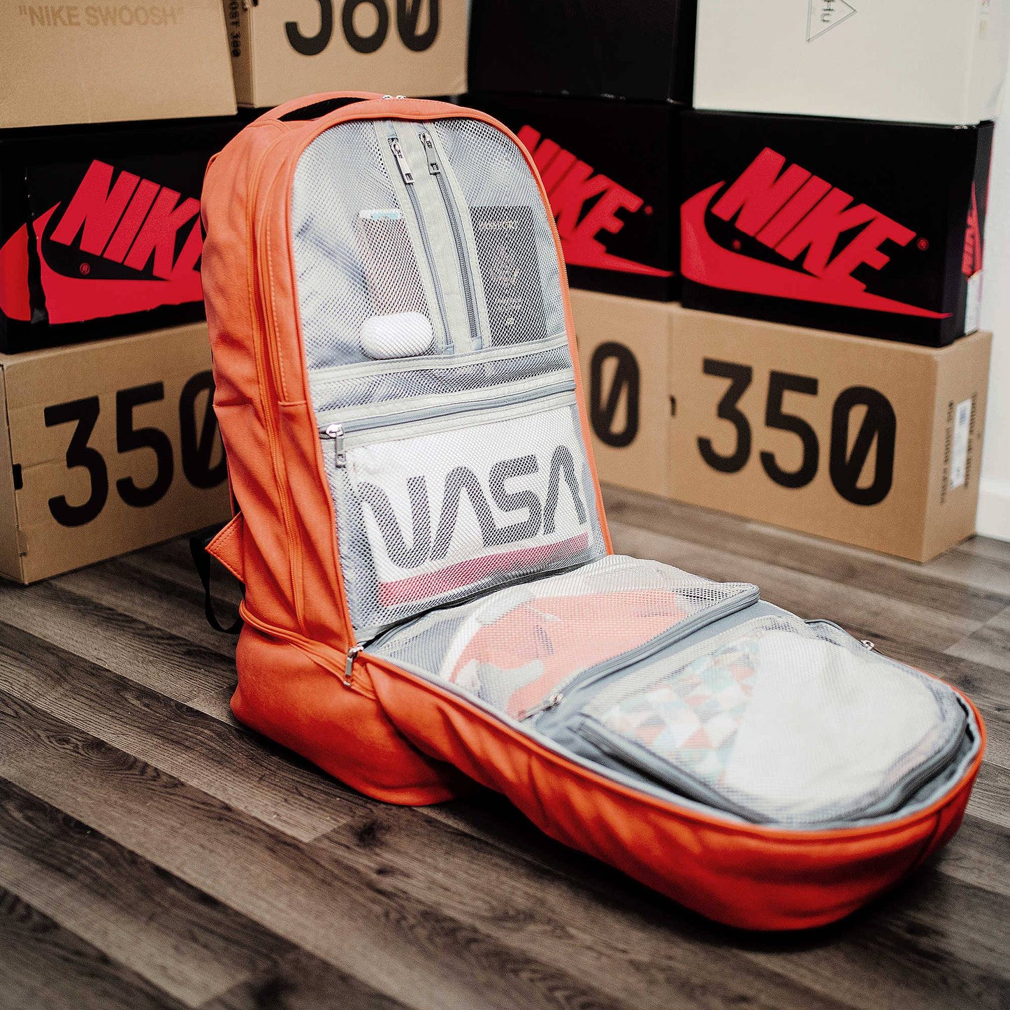 Orange Leather Patented Carry-On Backpack (Only 300 Made)