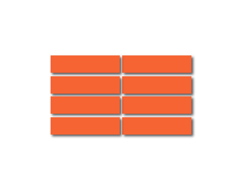 ORANGE REFLECTIVE HELMET BAR 8 PACK
