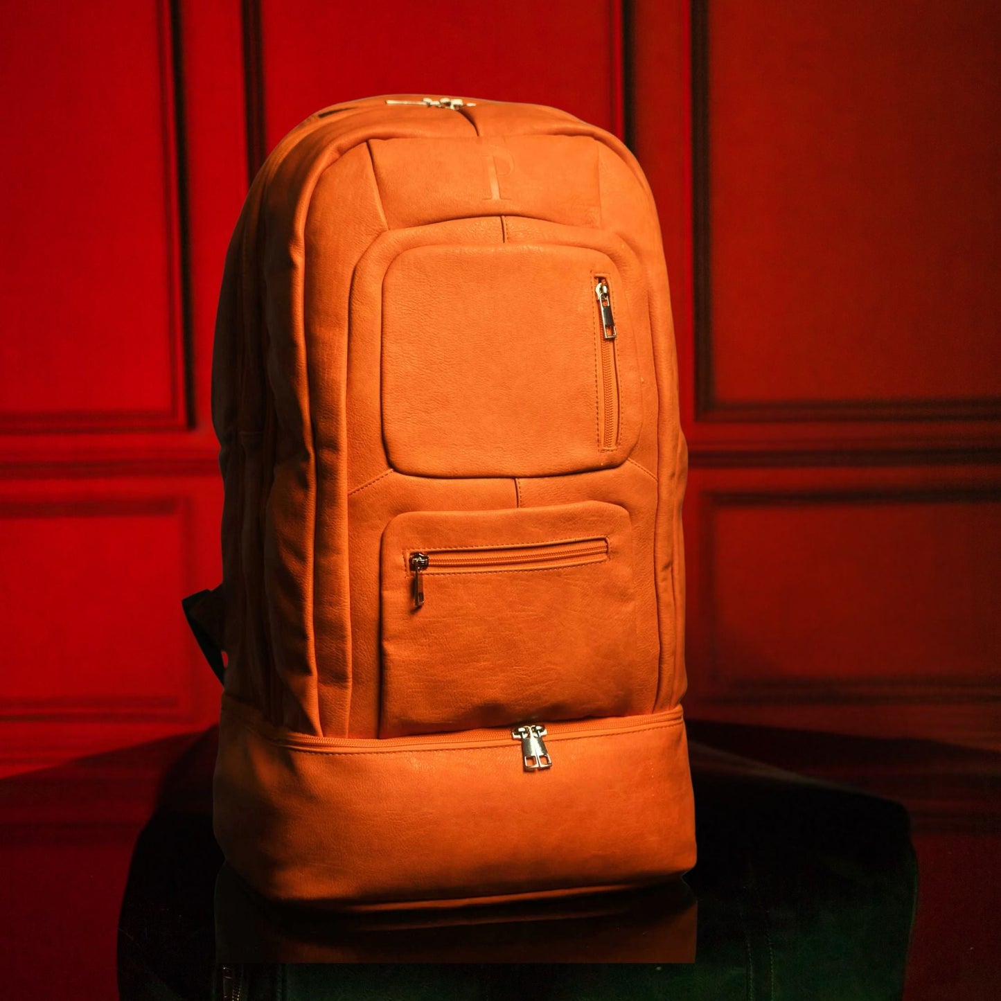 Orange Leather Patented Carry-On Backpack (Only 300 Made)