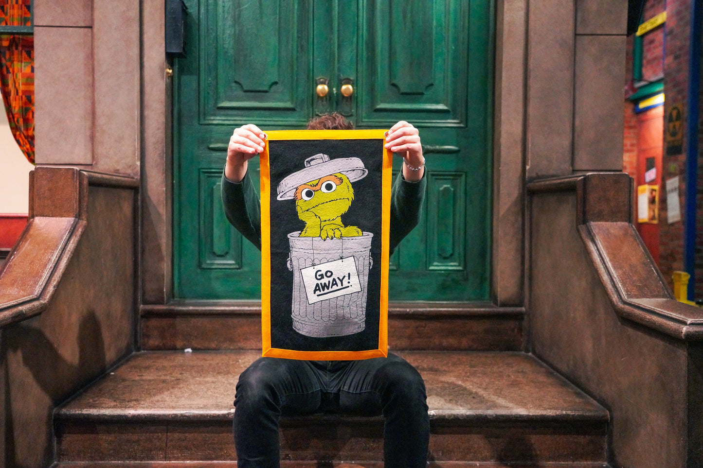 Oscar the Grouch Camp Flag • Sesame Street x Oxford Pennant
