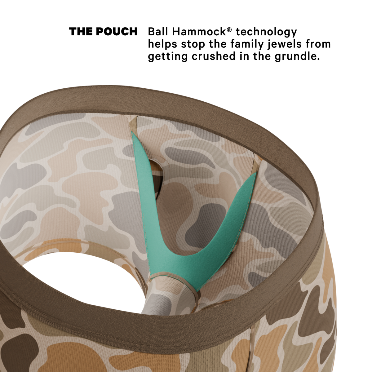 The Out Of Sight | Light Duck Camo Ball Hammock® Pouch Trunks Underwear