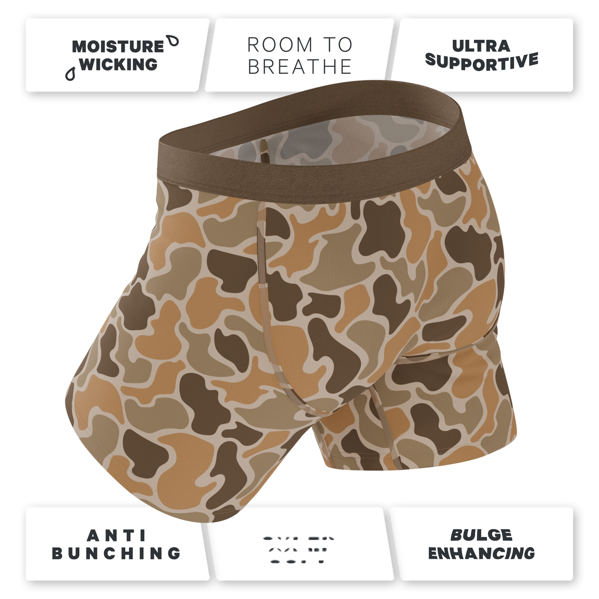 The Out Of Sight | Light Duck Camo Ball Hammock® Pouch Underwear With Fly