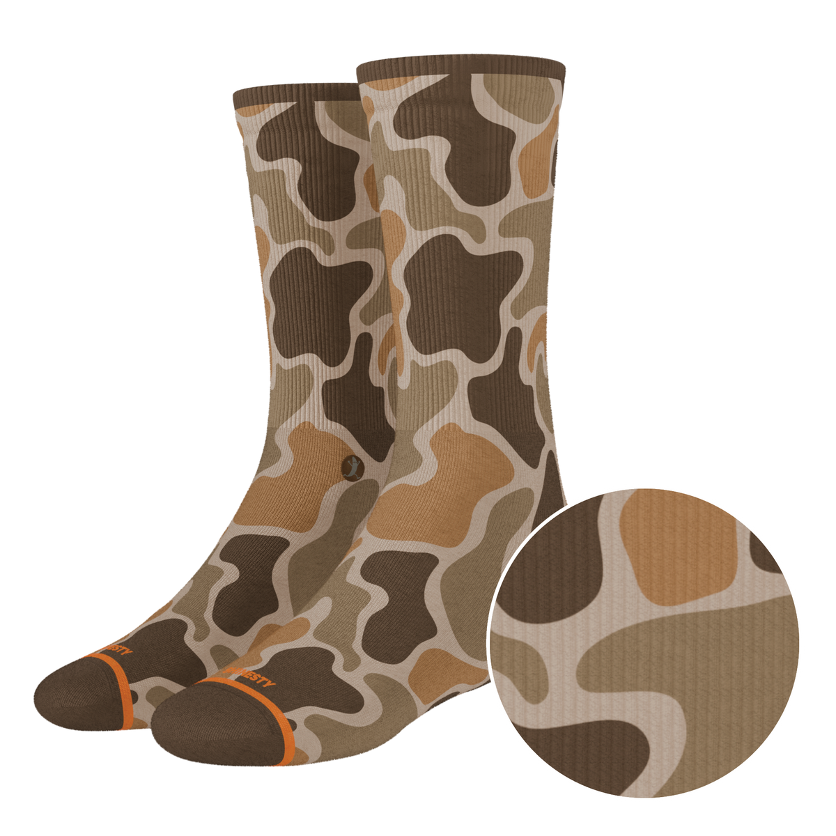 The Out Of Sight | Light Duck Camo Heel Hammock™ Crew Socks