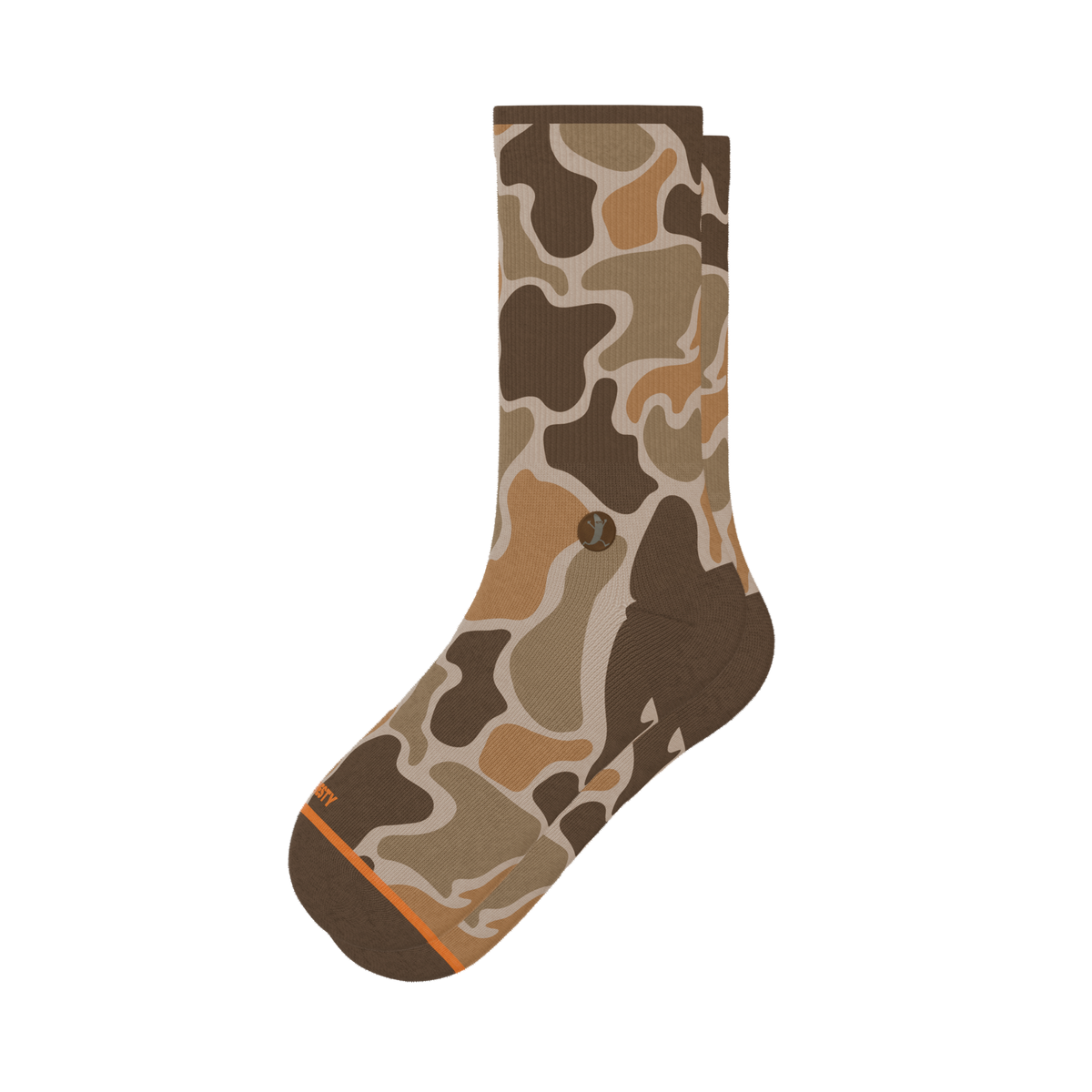 The Out Of Sight | Light Duck Camo Heel Hammock™ Crew Socks