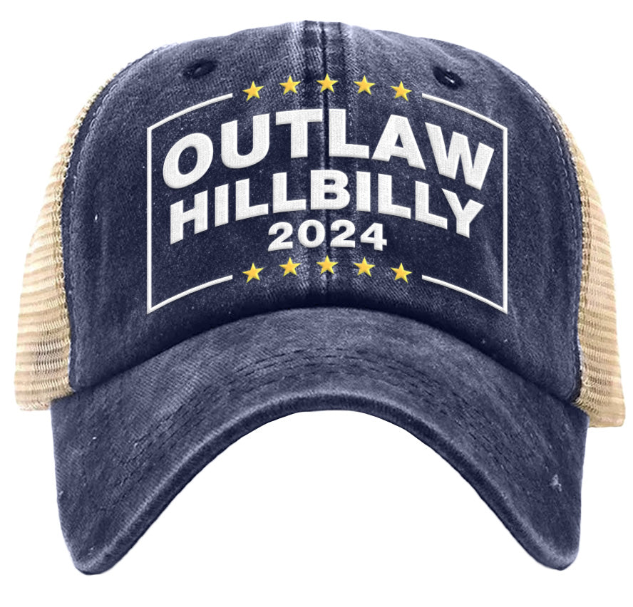 Outlaw Hillbilly 2024 - Navy Trucker Hat - 2817