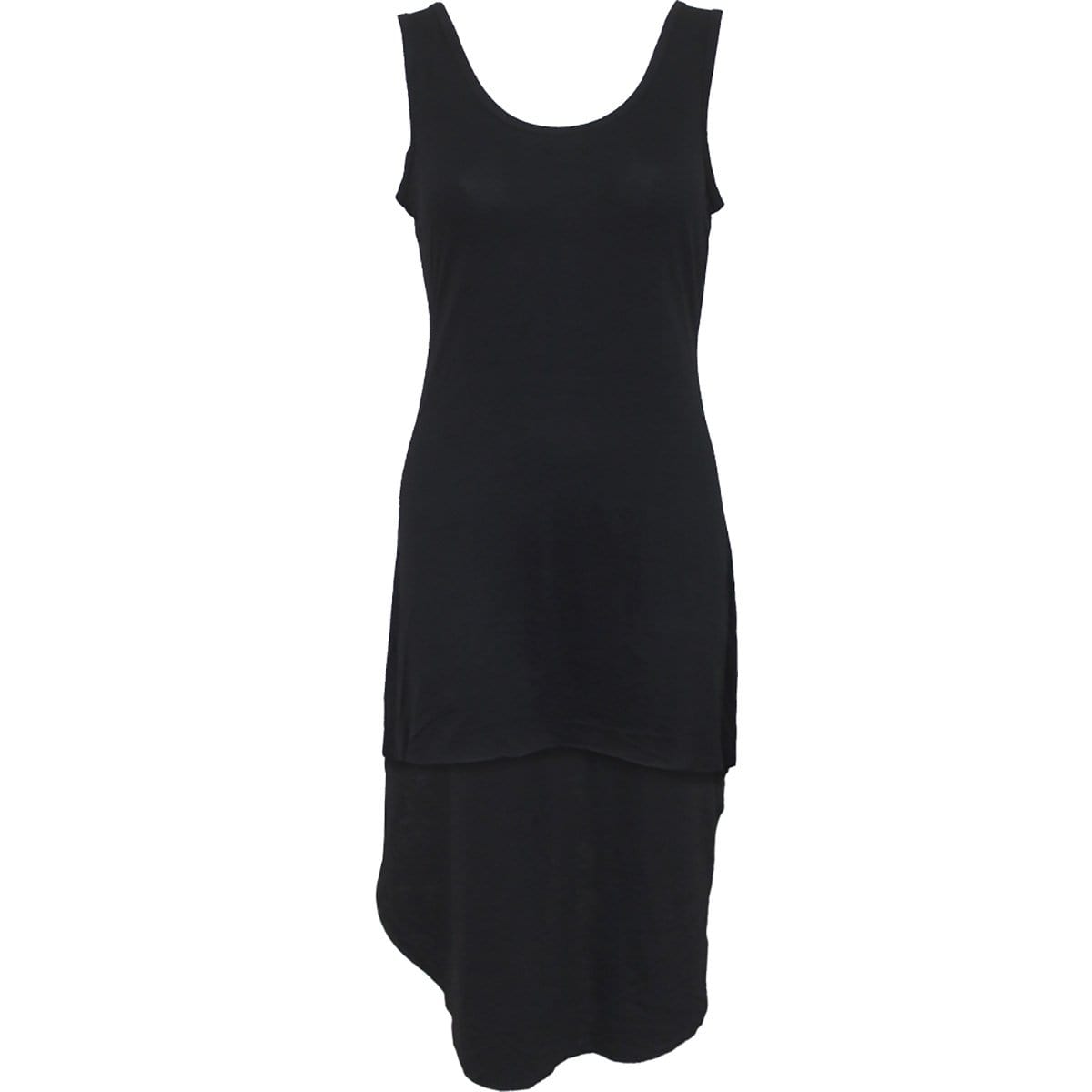 GOTHIC ELEGANCE - Gothic High-Low Hem Dress Black