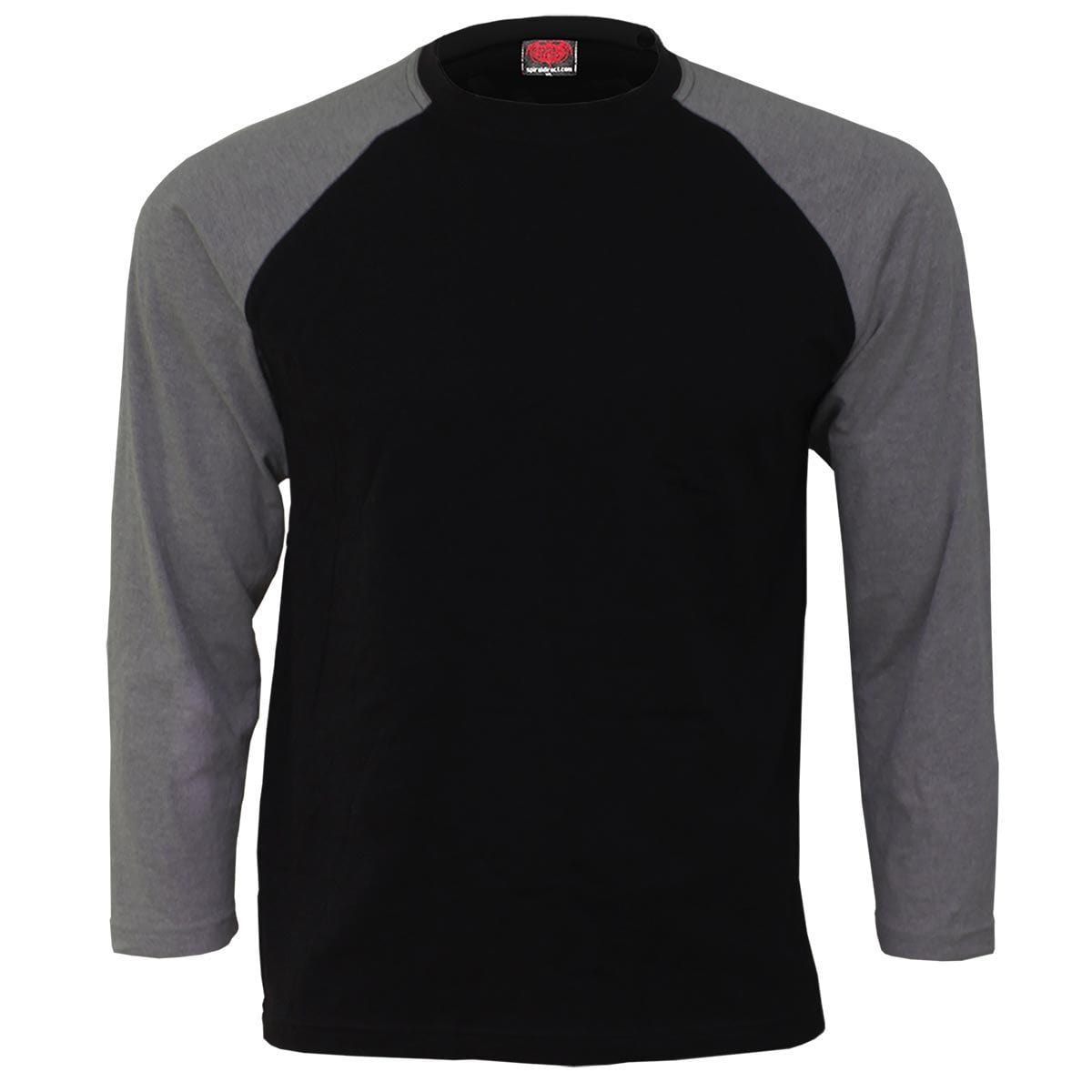 URBAN FASHION - Raglan Contrast Longsleeve Charcoal Black