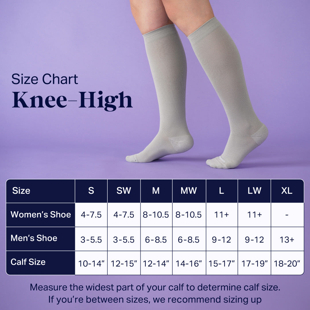 Knee-High Compression Socks – 3 Pack Solids (20-30 mmHg)