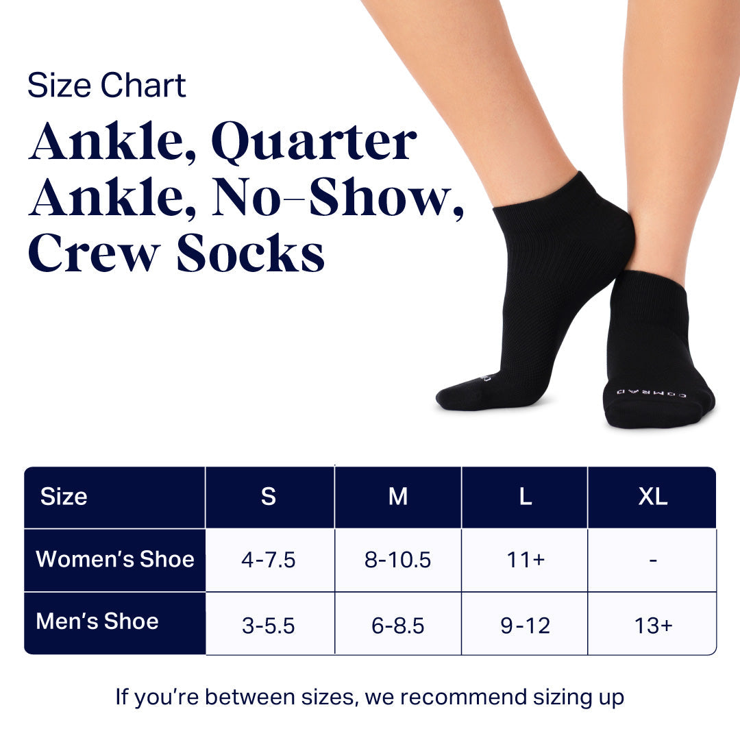 Combed Cotton No Show Socks - 3 Pack