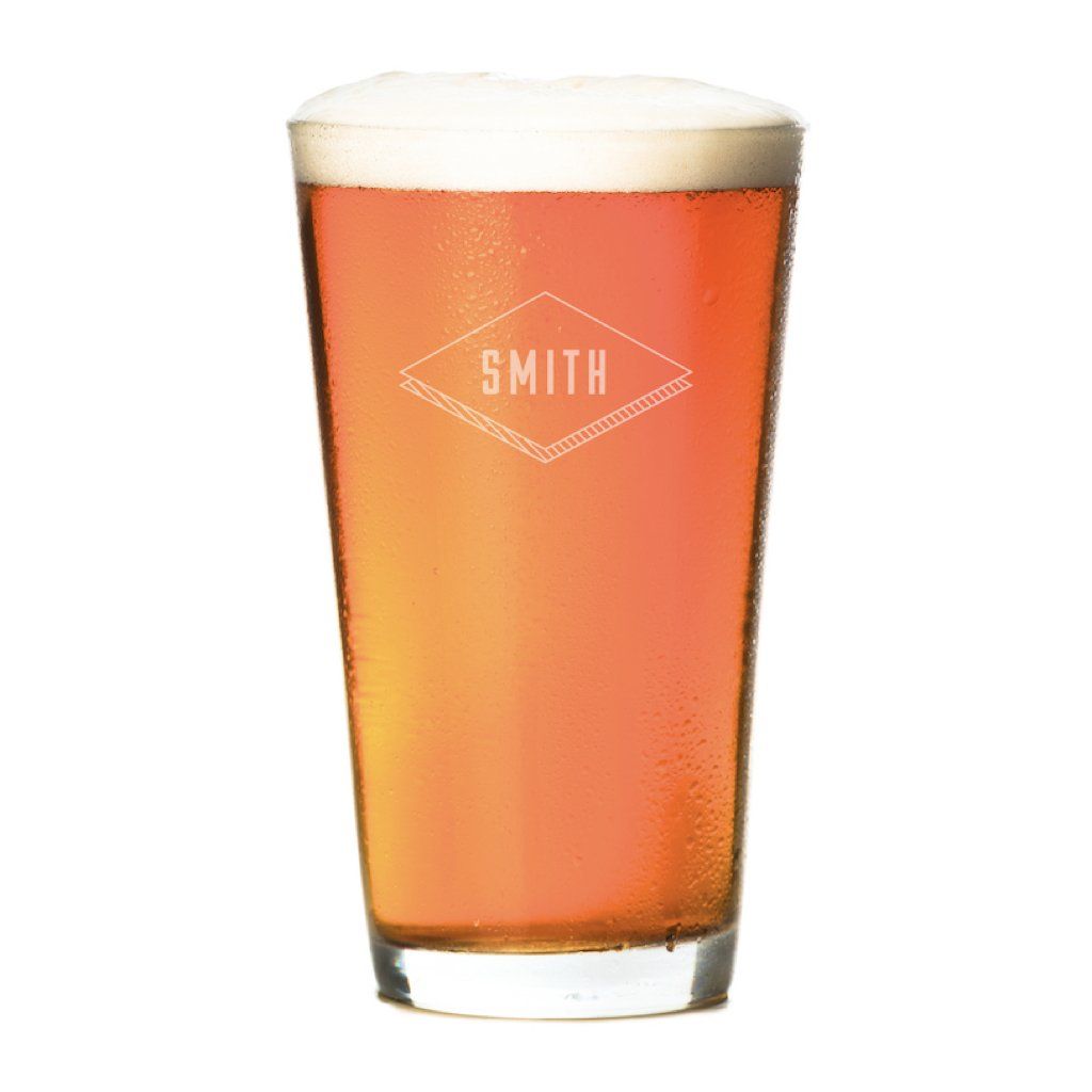 Pint Glasses - Set of 4: The Diamond