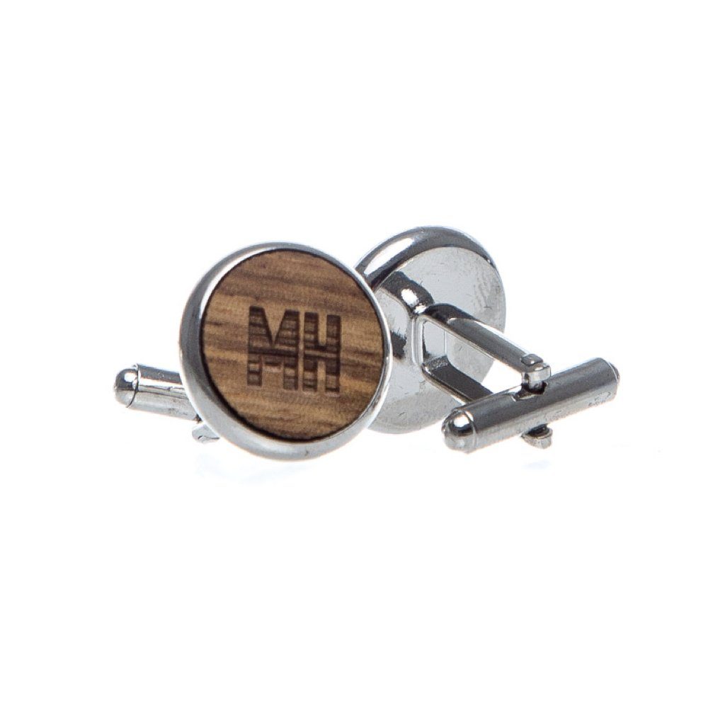 Cufflink & Tie Bar Set - Zebrawood