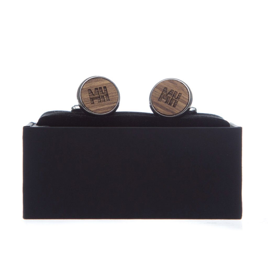 Cufflink & Tie Bar Set - Zebrawood