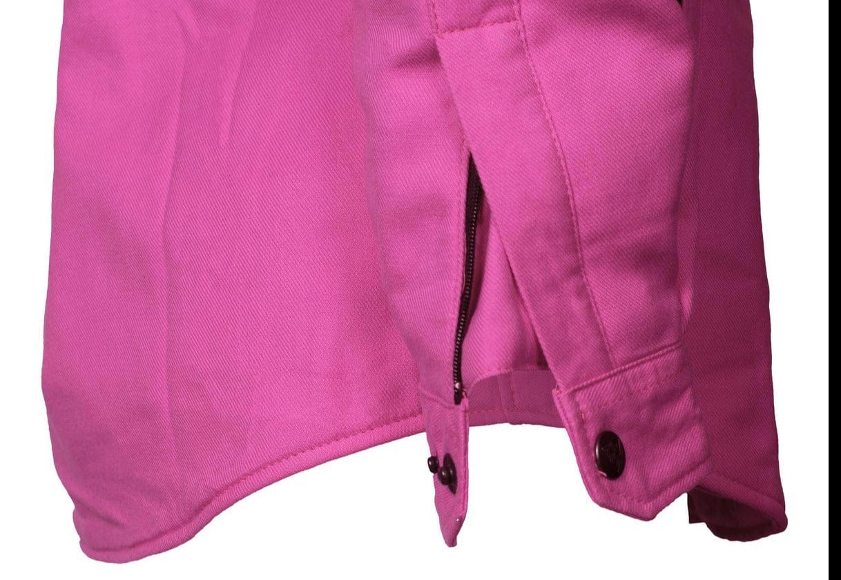 Protective Flannel Shirt for Women - Pink Solid