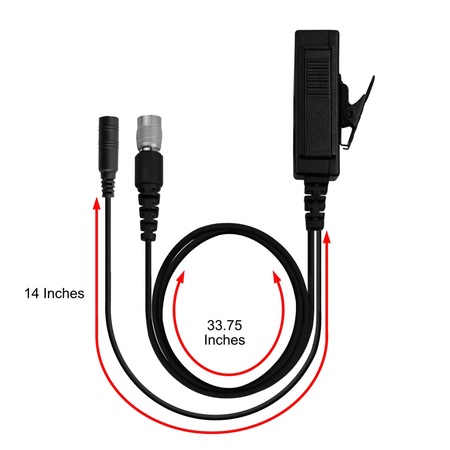 Patrol Mic & Invisible Series Tubeless Earpiece Complete Tactical Kit w/ Quick Disconnect (Hirose) - Motorola: APX (Apex) Series, XPR Series, SRX2200, & More