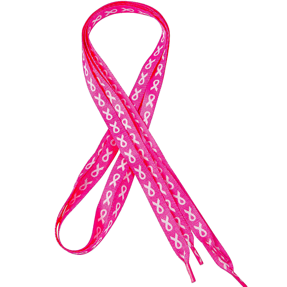 Pink Ribbon Shoe Laces