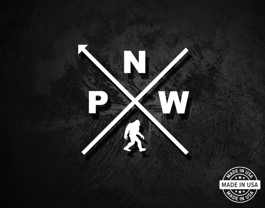 PNW (Pacific Northwest) Bigfoot Decal