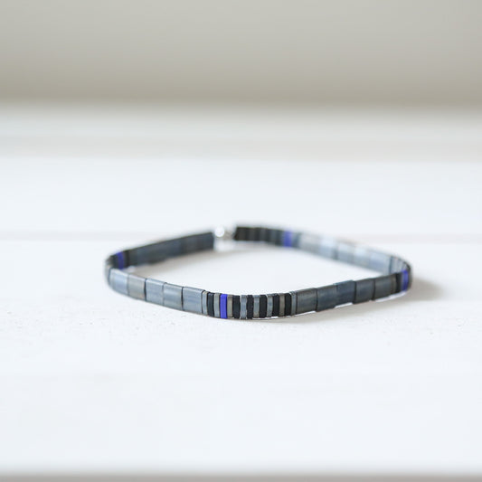 POLICE GRAY - Tila Bead Bracelet | Single