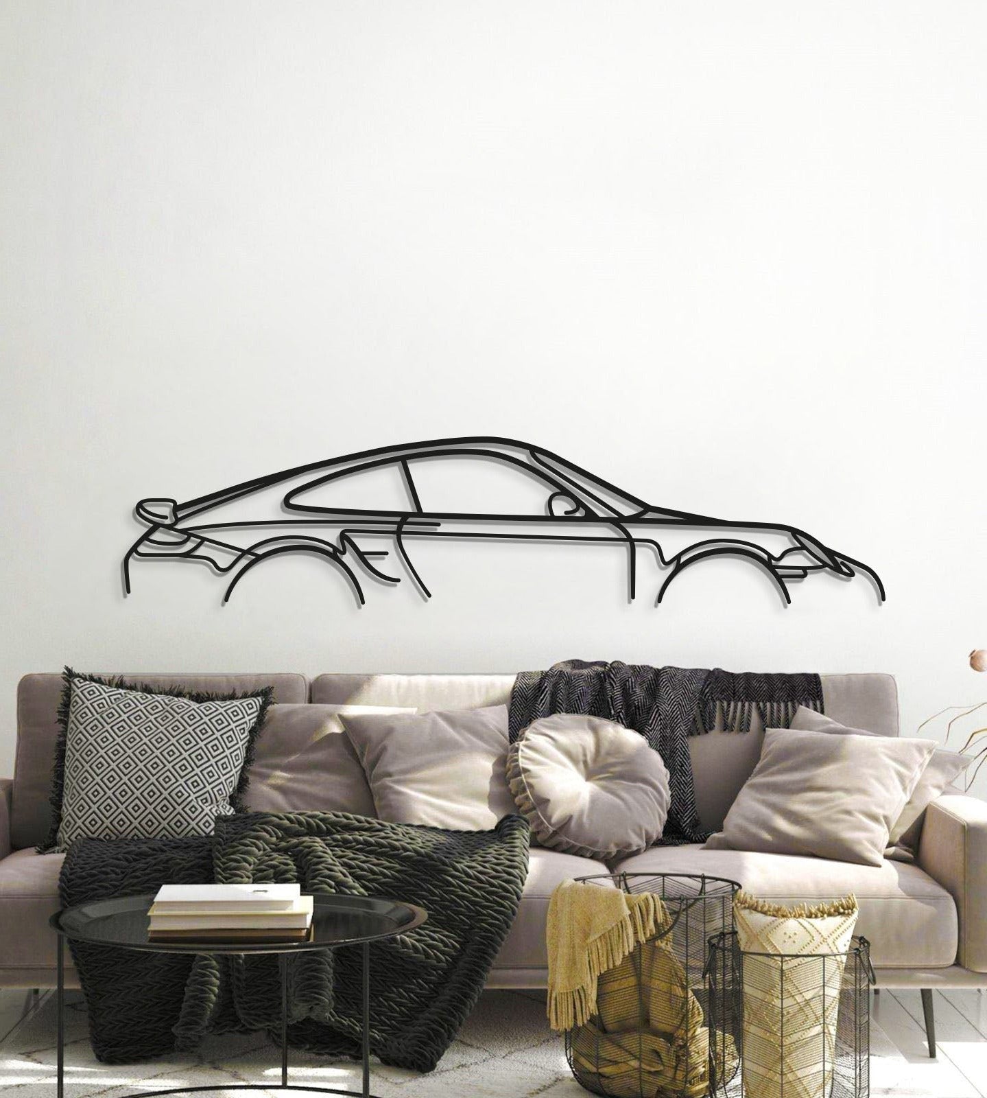 911 Turbo S Model 997 Metal Car Wall Art - MT0879