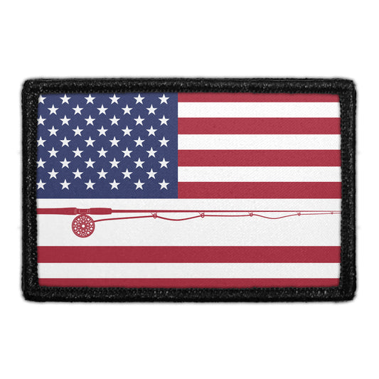 US Flag - Fly Fishing - Color - Removable Patch