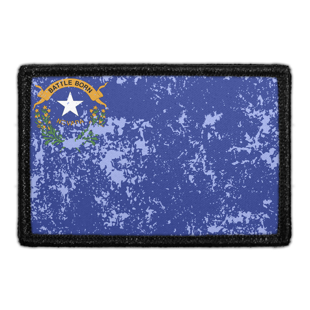 Nevada State Flag - Color - Distressed - Patch