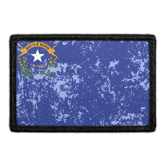 Nevada State Flag - Color - Distressed - Patch