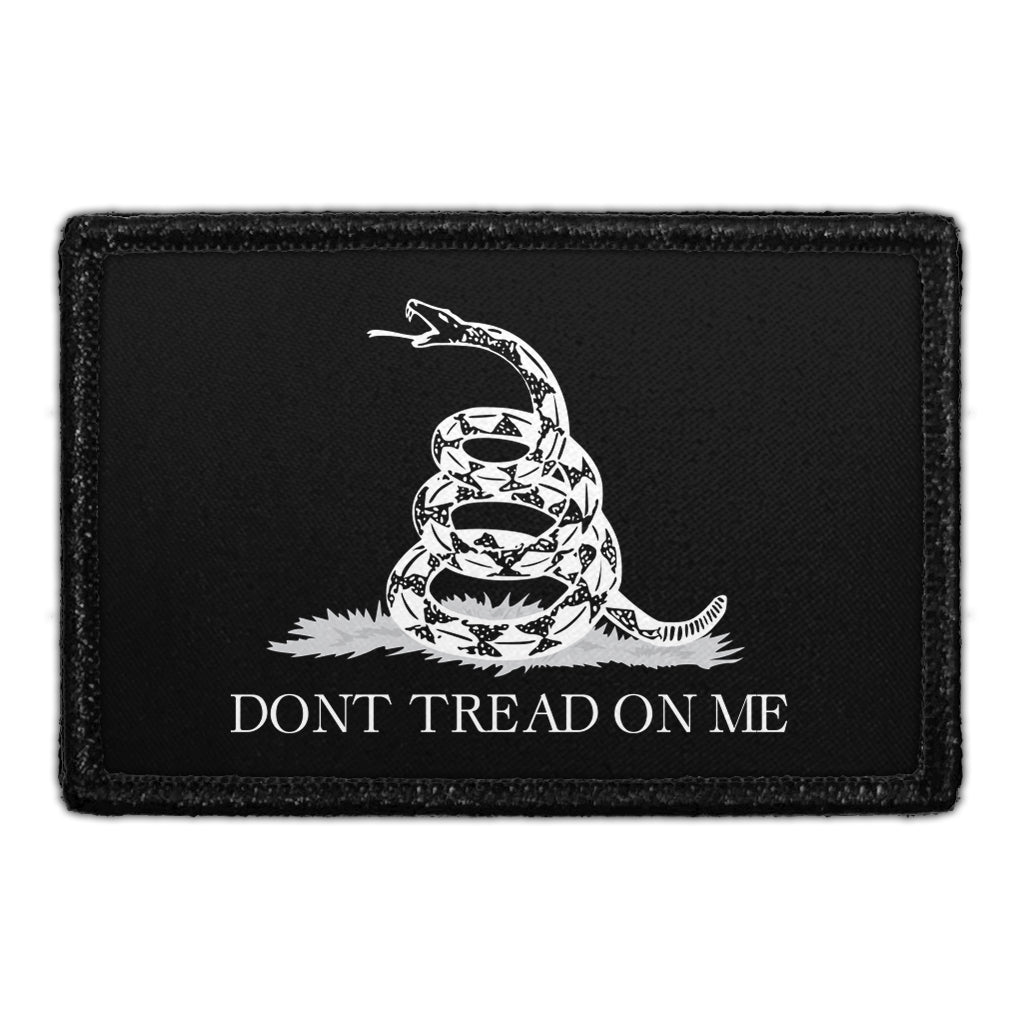 Don't Tread On Me - Black and White - Removable Patch