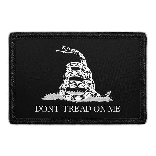 Don't Tread On Me - Black and White - Removable Patch