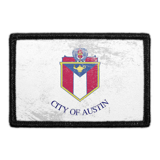 Austin City Flag - Color - Distressed - Removable Patch
