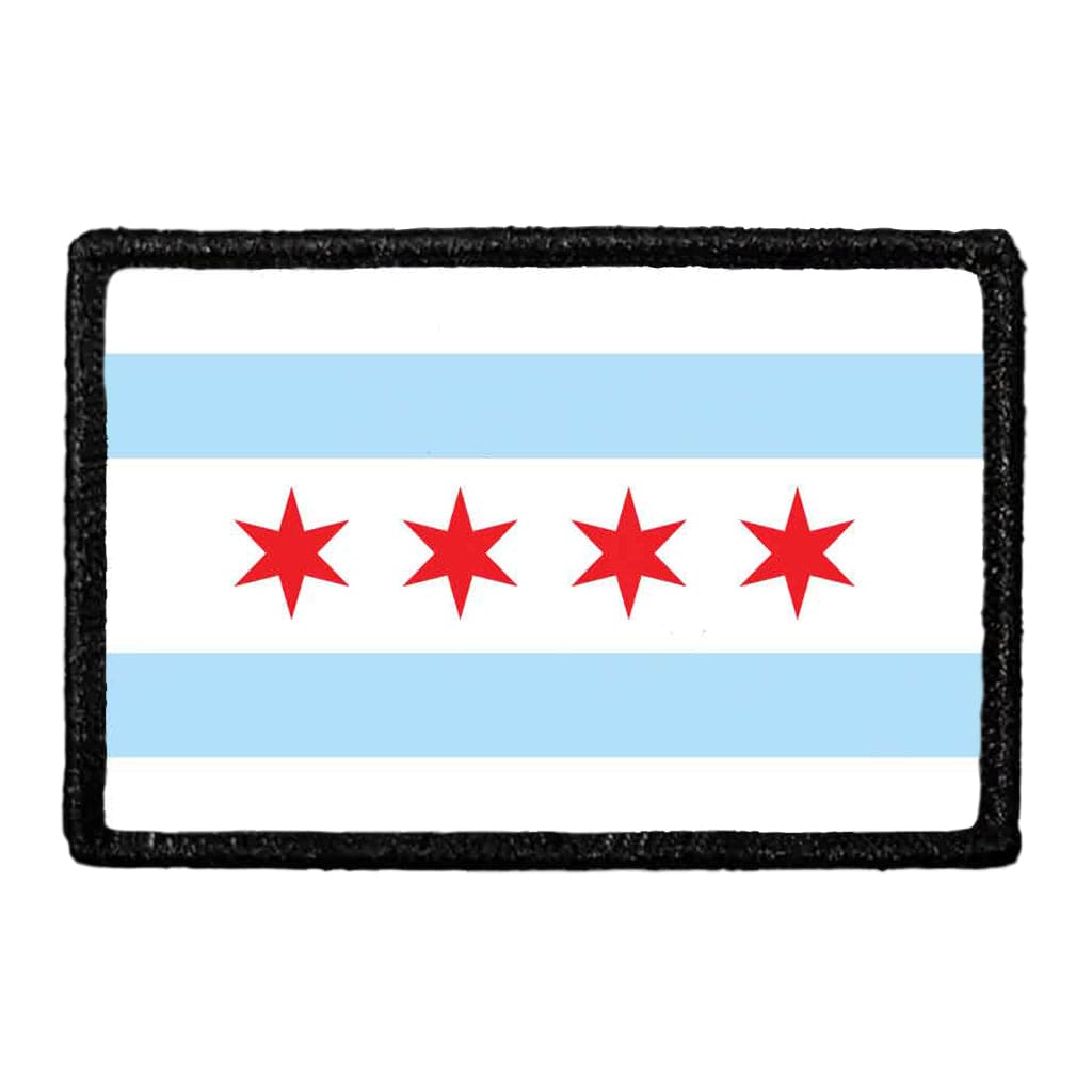 Chicago City Flag - Color - Removable Patch