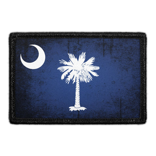 South Carolina State Flag - Color - Distressed - Removable Patch