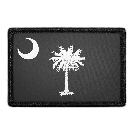 South Carolina State Flag - Black and White - Removable Patch