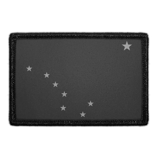 Alaska State Flag - Black and White - Removable Patch