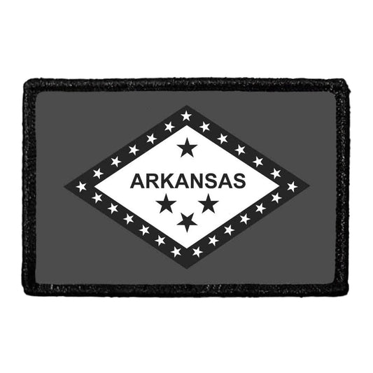 Arkansas State Flag - Black and White - Removable Patch