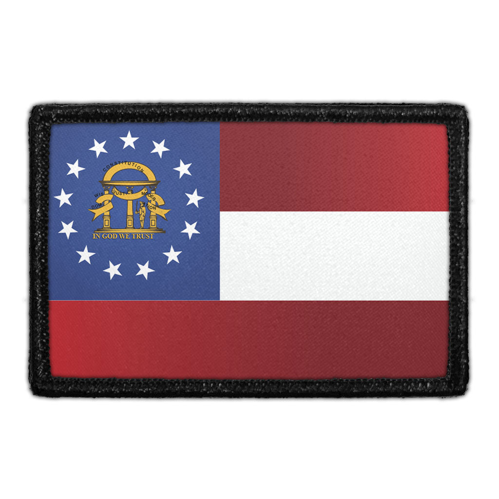 Georgia State Flag - Color - Removable Patch