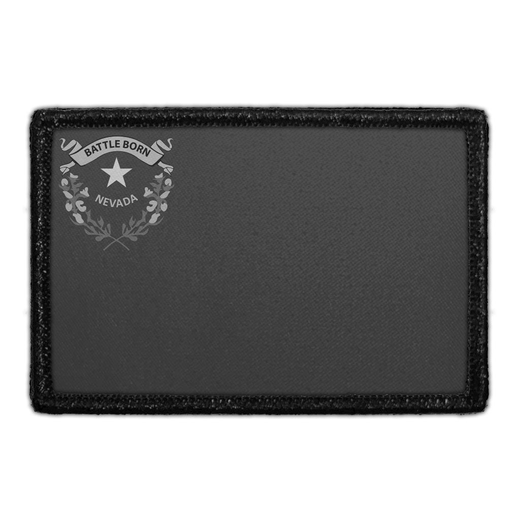 Nevada State Flag - Black and White - Removable Patch