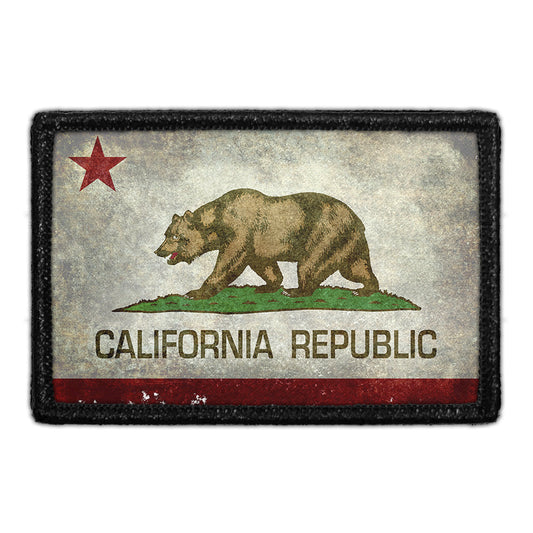 California State Flag - Color - Distressed - Removable Patch