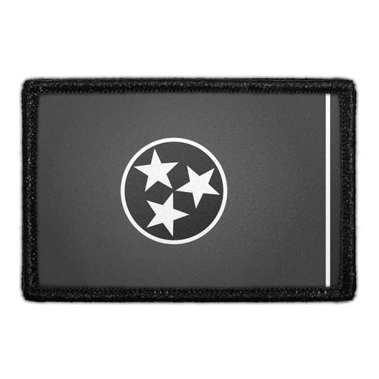 Tennessee State Flag - Black and White - Removable Patch