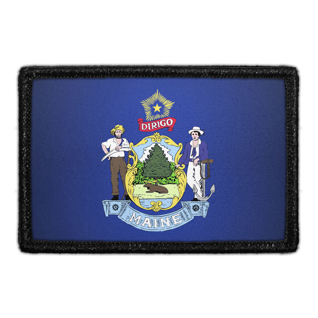 Maine State Flag - Color - Removable Patch