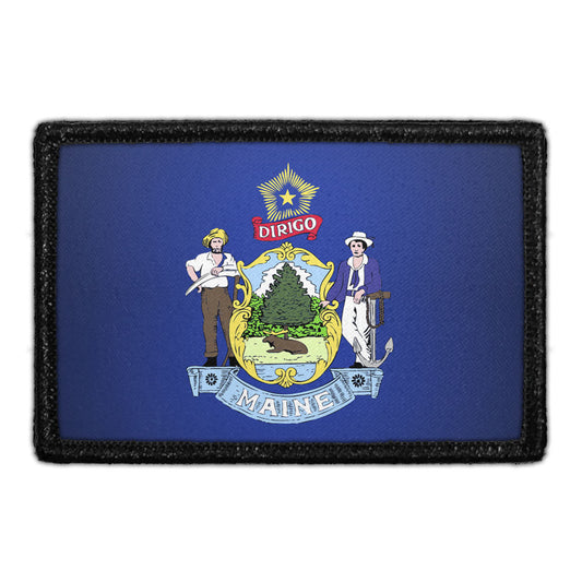 Maine State Flag - Color - Removable Patch