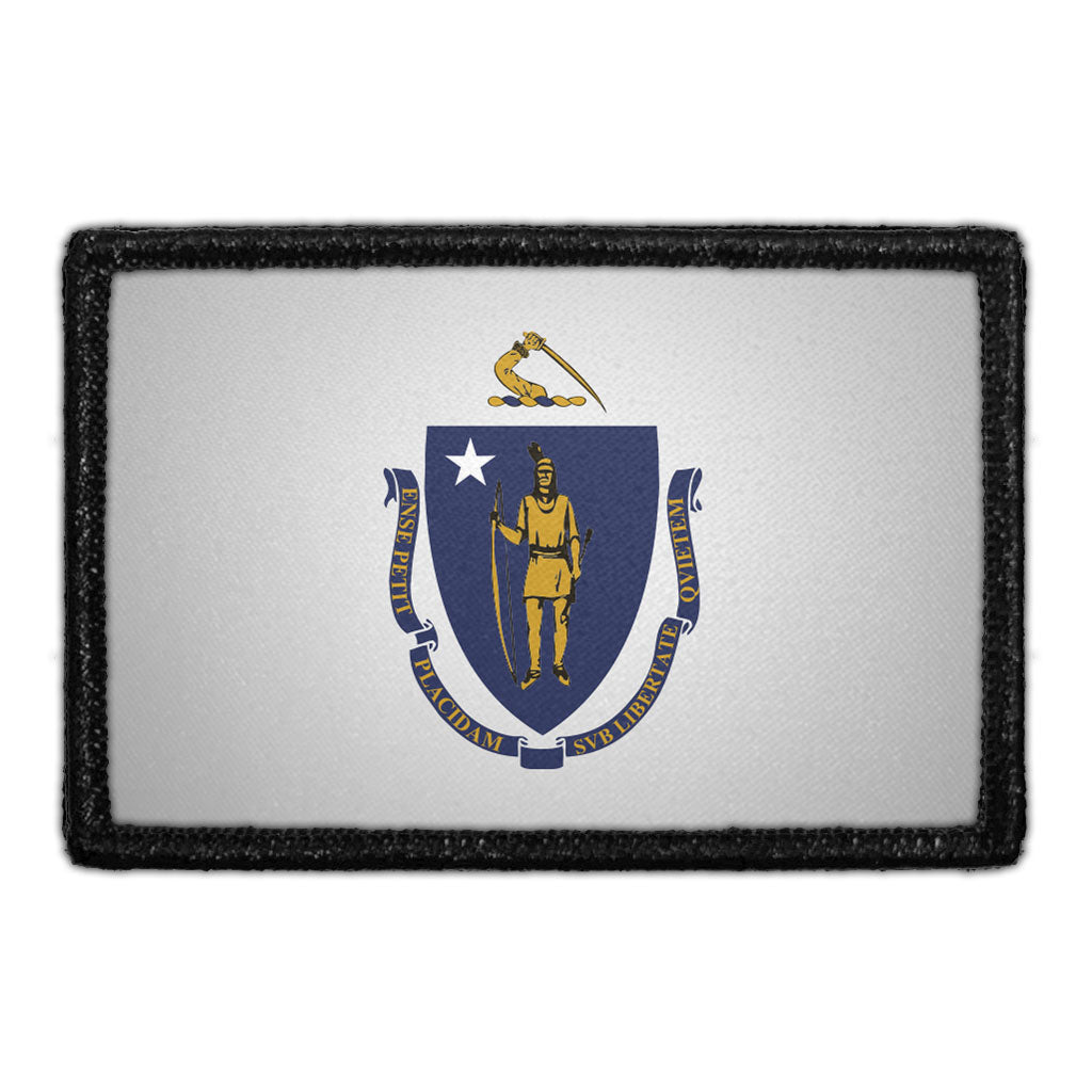 Massachusetts State Flag - Color - Removable Patch