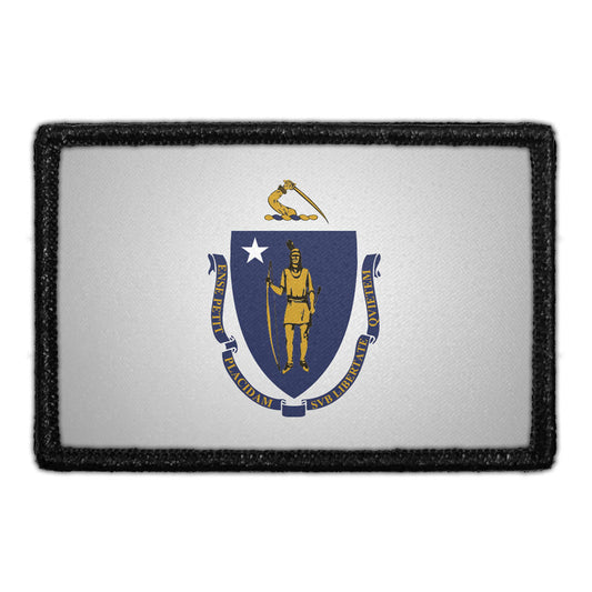 Massachusetts State Flag - Color - Removable Patch