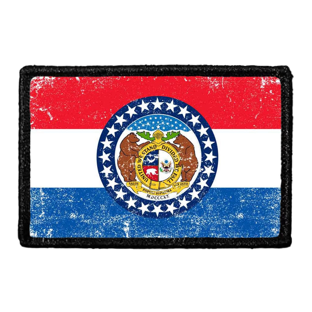 Missouri State Flag - Color - Distressed - Removable Patch