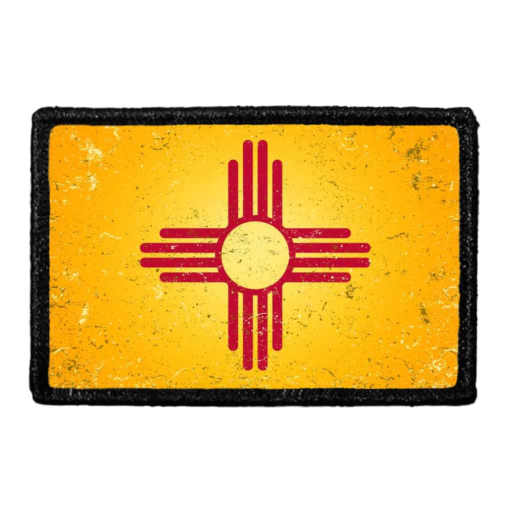 New Mexico State Flag - Color - Distressed - Removable Patch