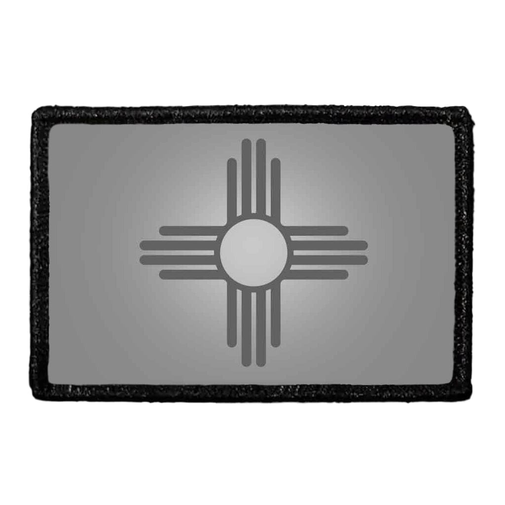 New Mexico State Flag - Black and White - Removable Patch