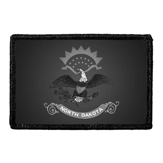 North Dakota State Flag - Black and White - Removable Patch