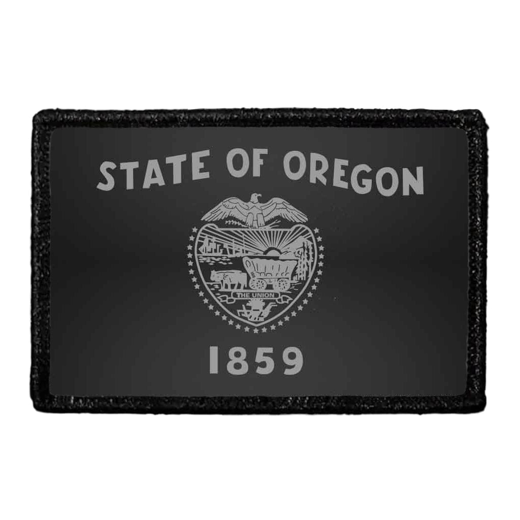 Oregon State Flag - Black and White - Removable Patch