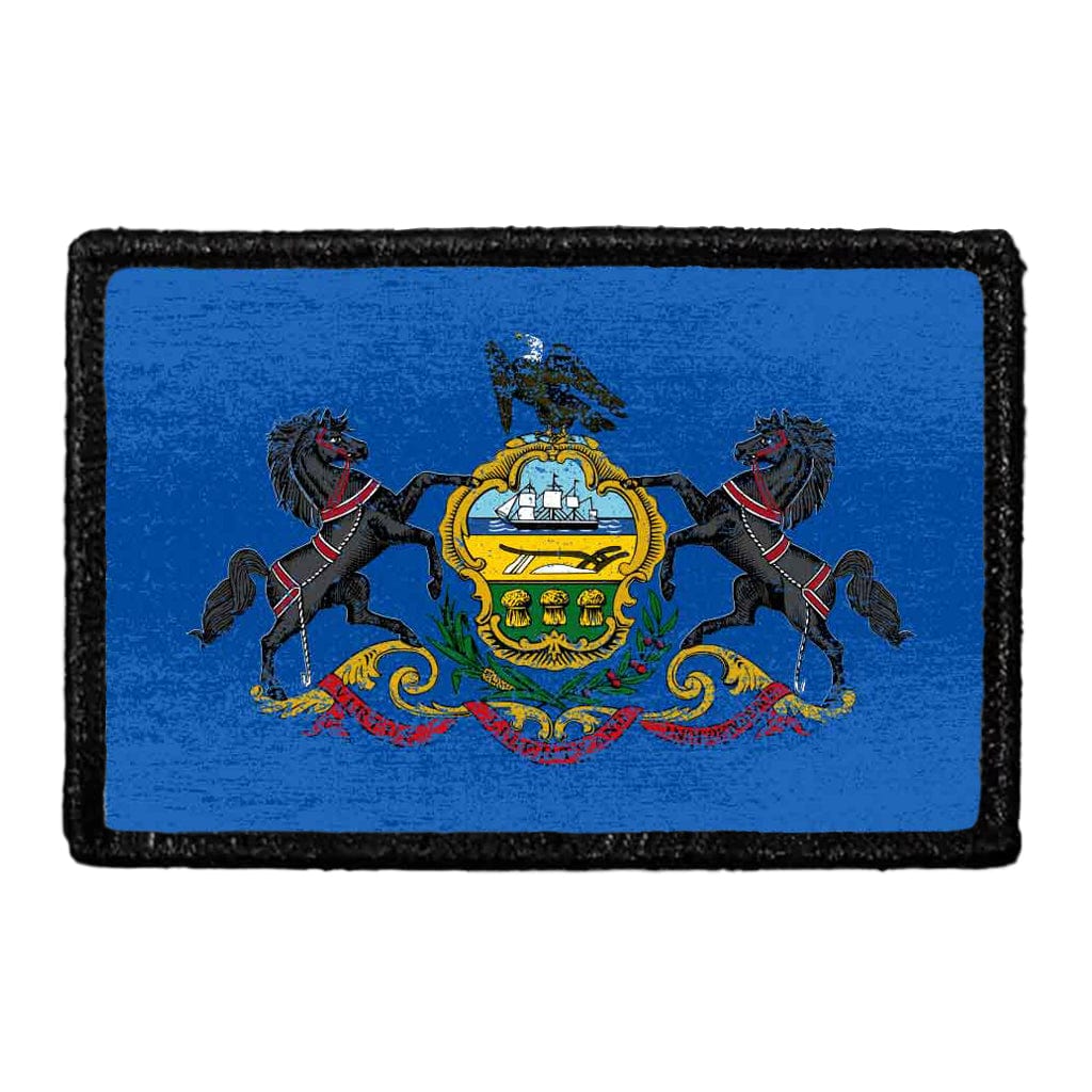 Pennsylvania State Flag - Color - Distressed - Removable Patch