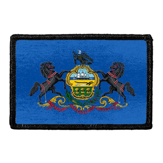 Pennsylvania State Flag - Color - Distressed - Removable Patch